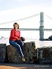 На фоне моста Джорджа Вашингтона